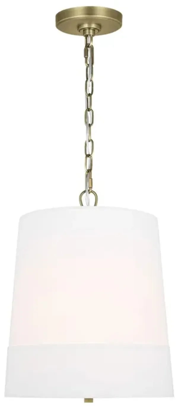 Visual Comfort - Ivie Medium Pendant - Time Worn Brass - White