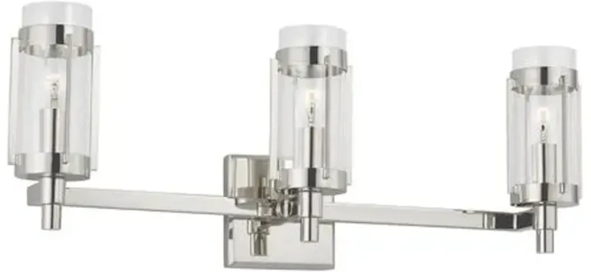 Visual Comfort - Flynn 3-Light Vanity - Clear