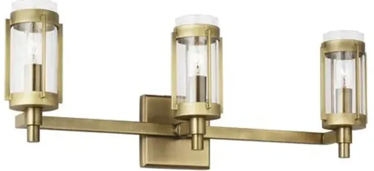 Visual Comfort - Flynn 3-Light Vanity - Gold