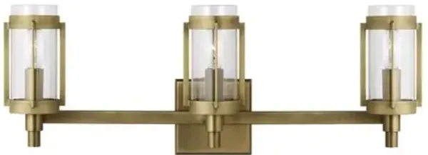 Visual Comfort - Flynn 3-Light Vanity - Gold