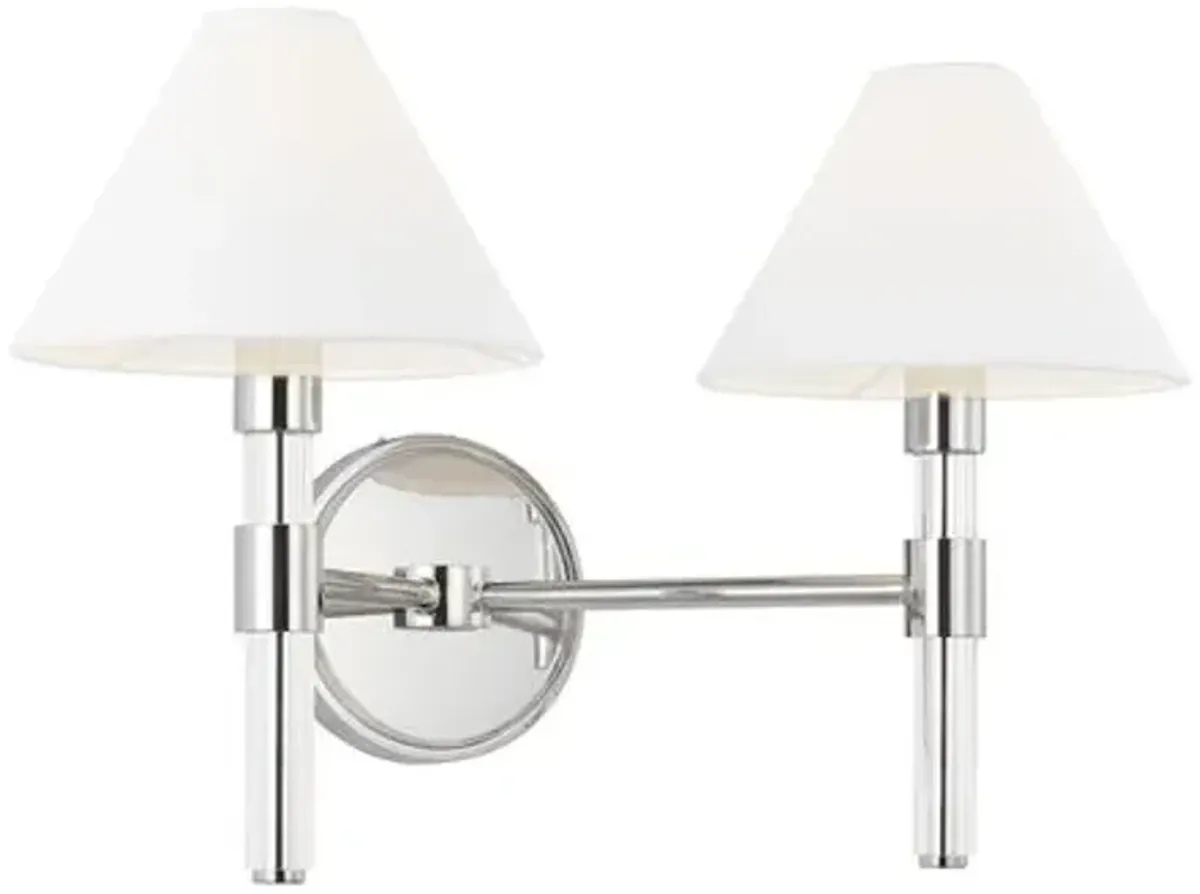 Visual Comfort - Robert 2-Light Vanity - White