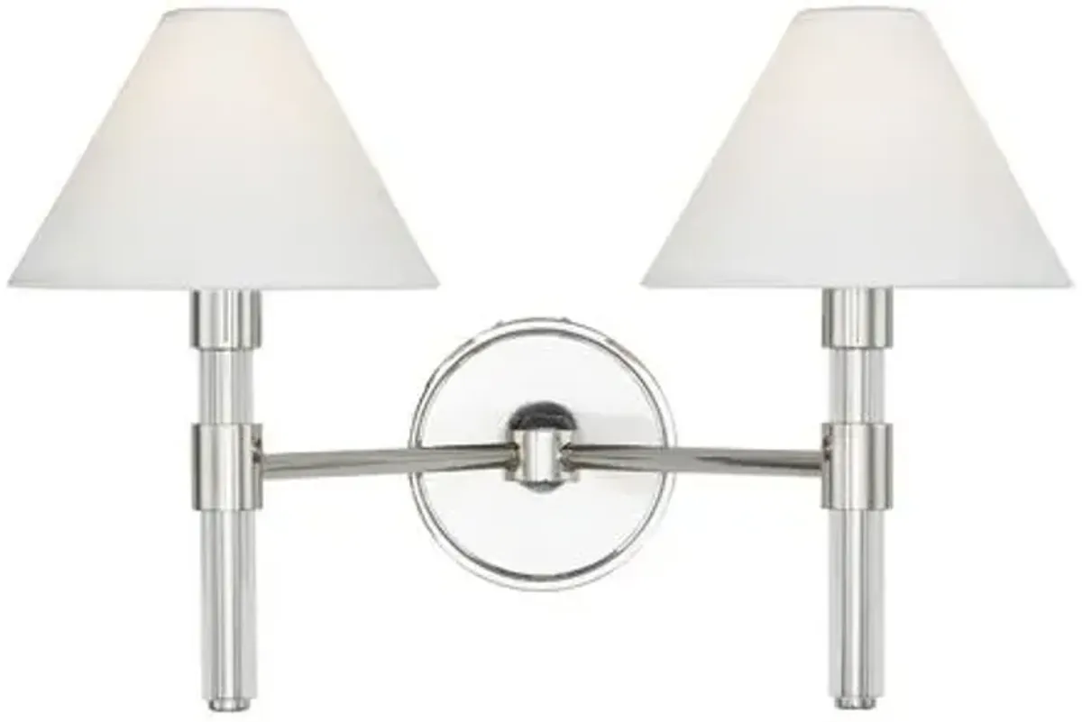 Visual Comfort - Robert 2-Light Vanity - White