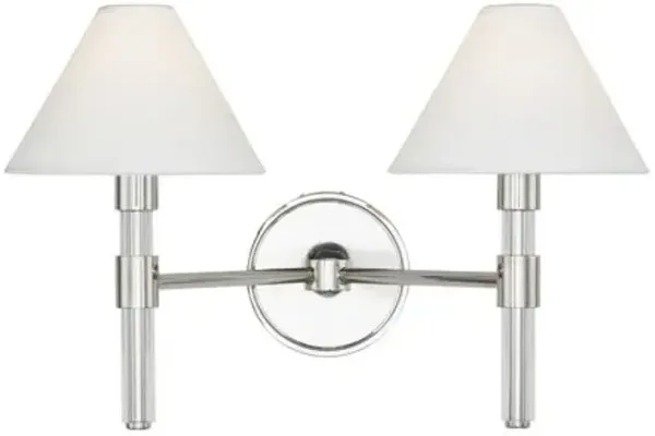 Visual Comfort - Robert 2-Light Vanity - White