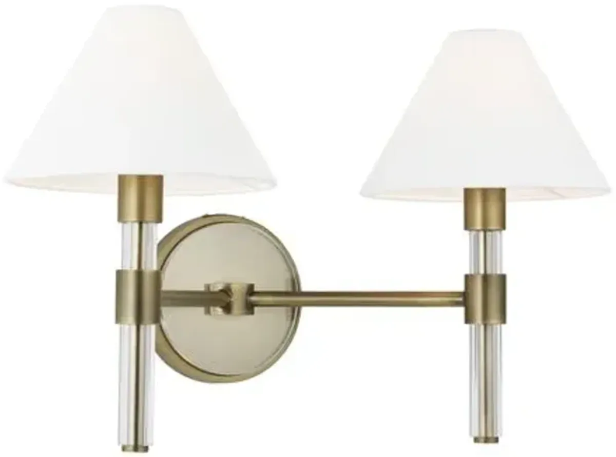 Visual Comfort - Robert 2-Light Vanity - Gold