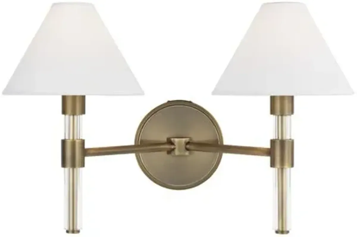 Visual Comfort - Robert 2-Light Vanity - Gold