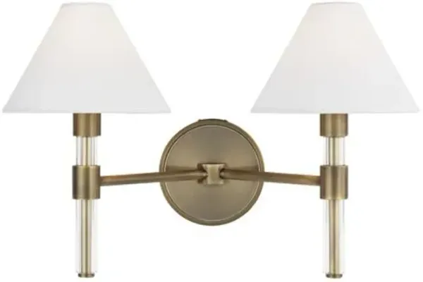 Visual Comfort - Robert 2-Light Vanity - Gold