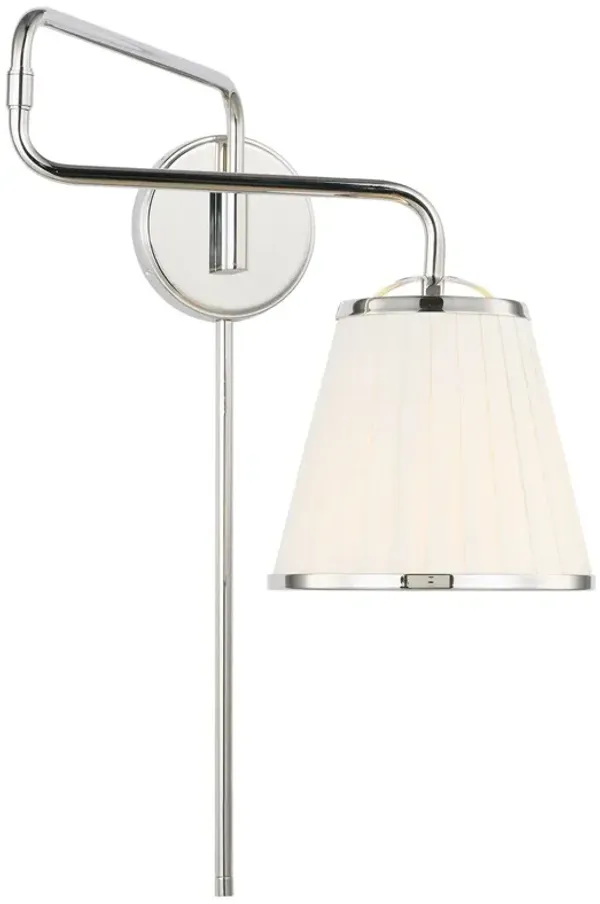 Visual Comfort - Esther Swing Arm Plug-In Sconce - Silver
