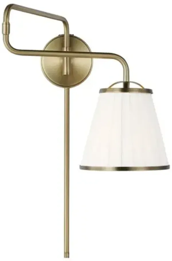 Visual Comfort - Esther Swing Arm Plug-In Sconce - Gold