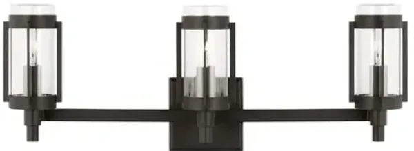 Visual Comfort - Flynn 3-Light Vanity - Black