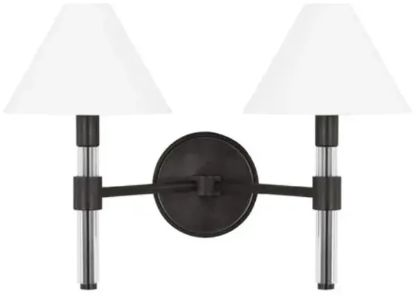 Visual Comfort - Robert 2-Light Vanity - Black
