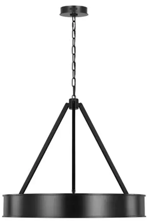 Visual Comfort - Leonard Chandelier - Aged Iron - Black