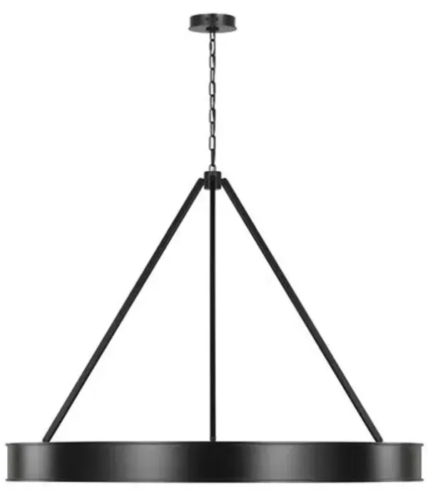 Visual Comfort - Leonard Chandelier - Aged Iron - Black