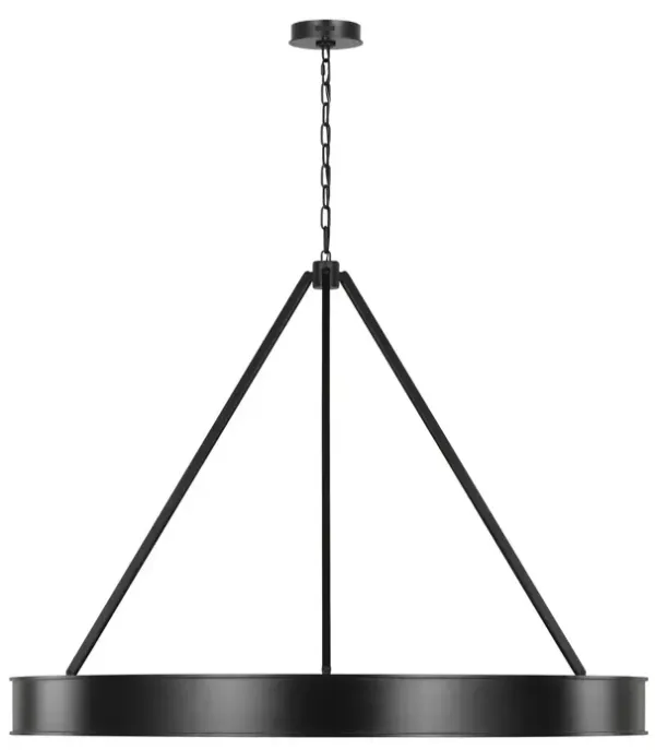 Visual Comfort - Leonard Chandelier - Aged Iron - Black