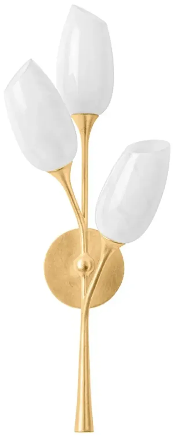 Aldean Wall Sconce - Vintage Gold Leaf - Troy Lighting - Handcrafted