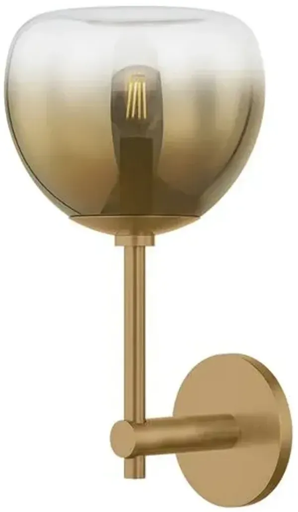 August Steel Wall Sconce - Patina Brass - Troy Lighting - Gold