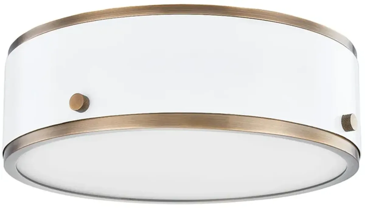 Eli LED Steel Flush Mount - Troy Lighting - White