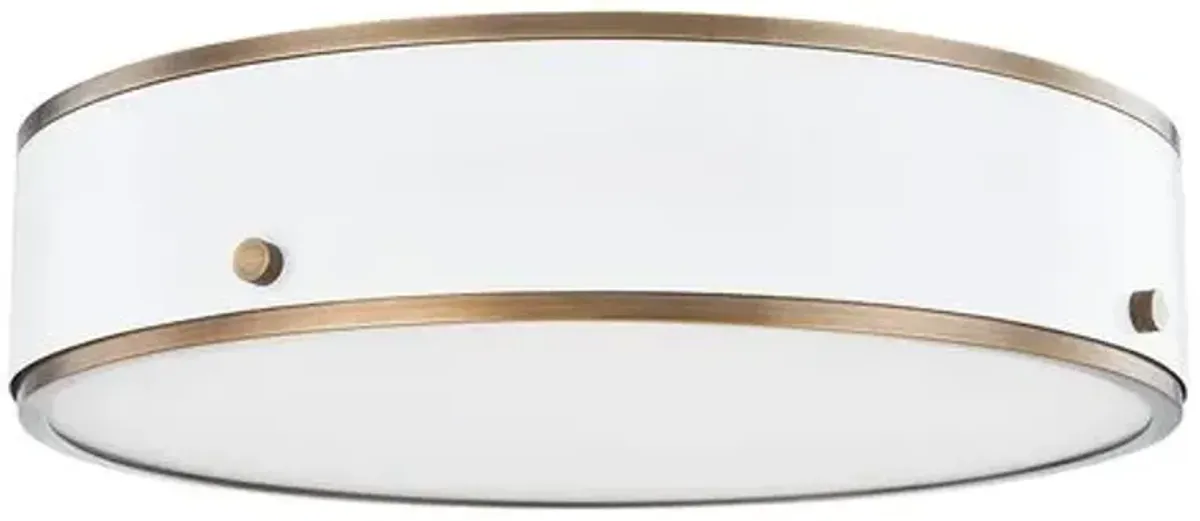 Eli LED Steel Flush Mount - Troy Lighting - White