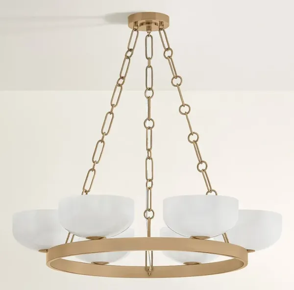 Caelum Steel Chandelier - Patina Brass - Troy Lighting - Gold