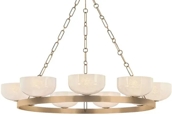 Caelum Steel Chandelier - Patina Brass - Troy Lighting - Gold
