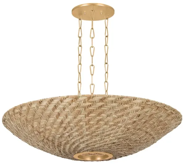 Ollie wicker Chandelier - Vintage Gold Leaf - Troy Lighting