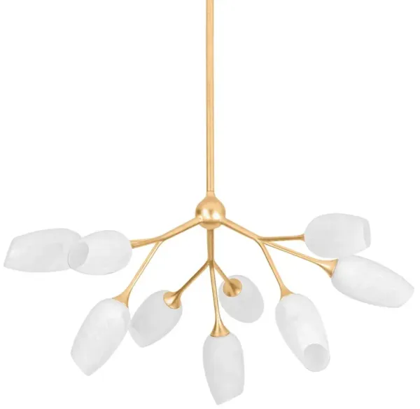 Aldean Chandelier - Vintage Gold Leaf - Troy Lighting - Handcrafted