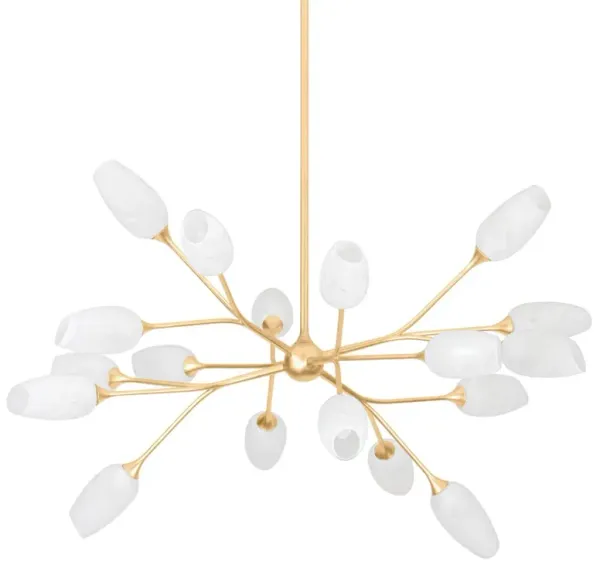 Aldean Chandelier - Vintage Gold Leaf - Troy Lighting - Handcrafted