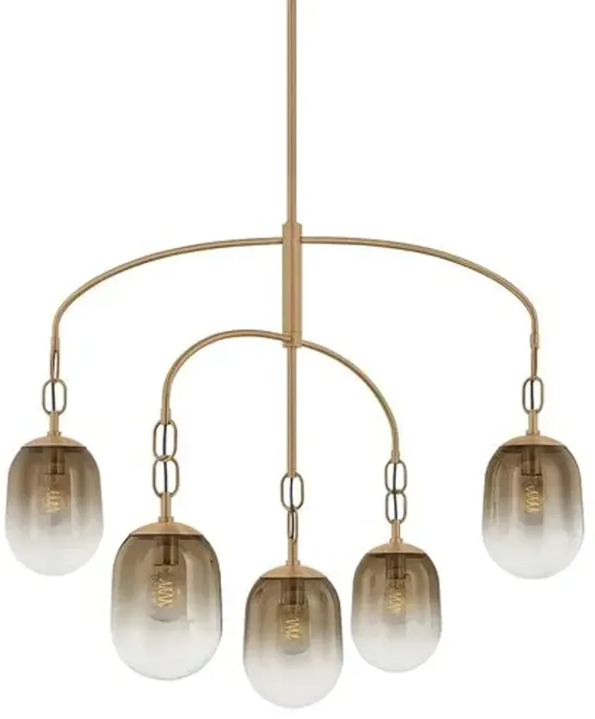 Harvey Steel Chandelier - Patina Brass - Troy Lighting - Gold