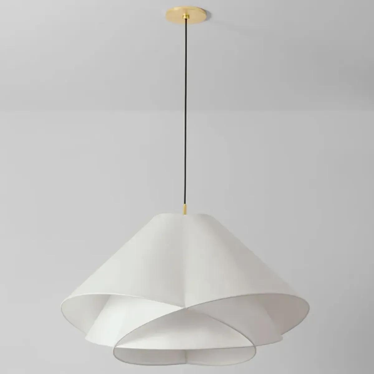 Edna Pendant - White/Vintage Gold Leaf - Troy Lighting