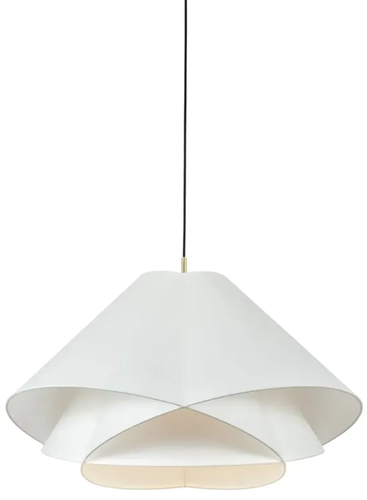 Edna Pendant - White/Vintage Gold Leaf - Troy Lighting