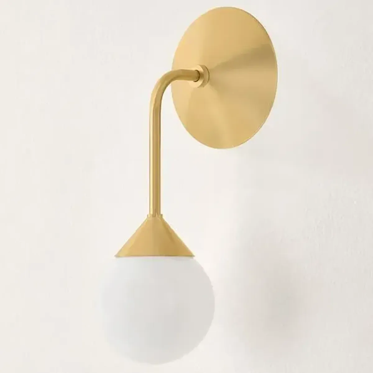 Thoren Steel Wall Sconce - Aged Brass - Gold