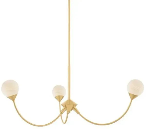 Thoren Steel Chandelier - Aged Brass - Gold