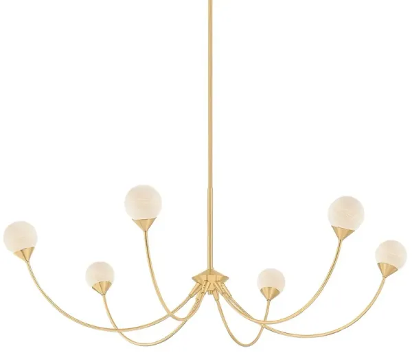 Thoren Steel Chandelier - Aged Brass - Gold