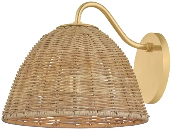 Nyssa Wicker Wall Sconce - Natural - Brown