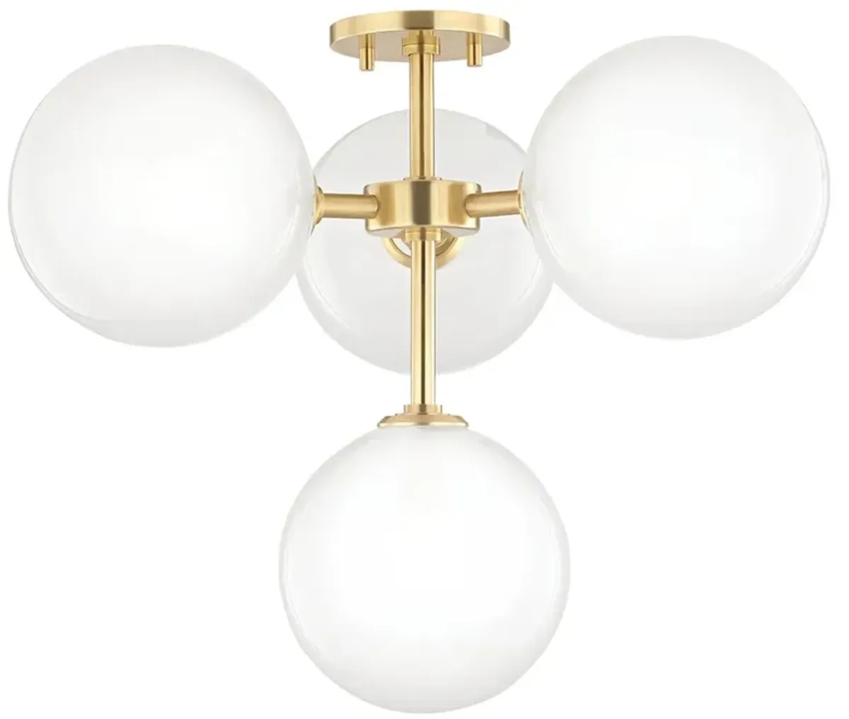 Islanna Steel Semi Flush Mount - Gold