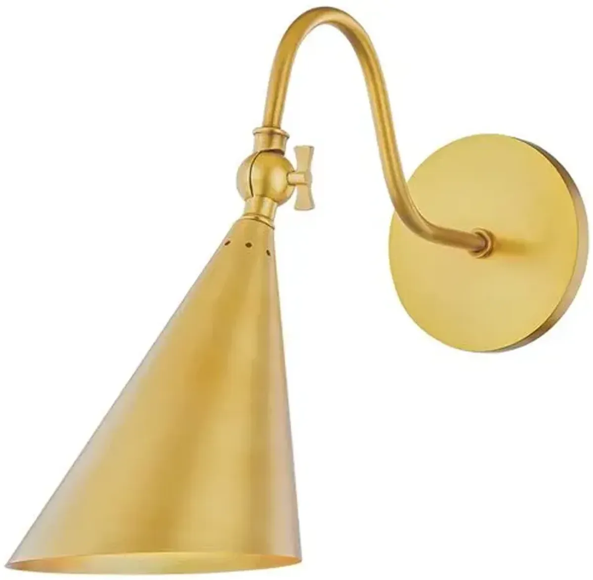 Orian Steel Wall Sconce - Gold