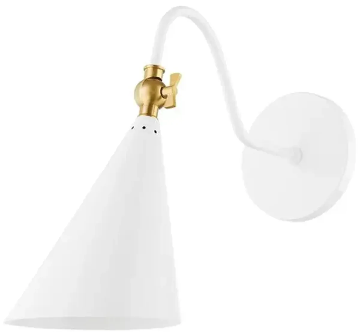 Orian Steel Wall Sconce - White