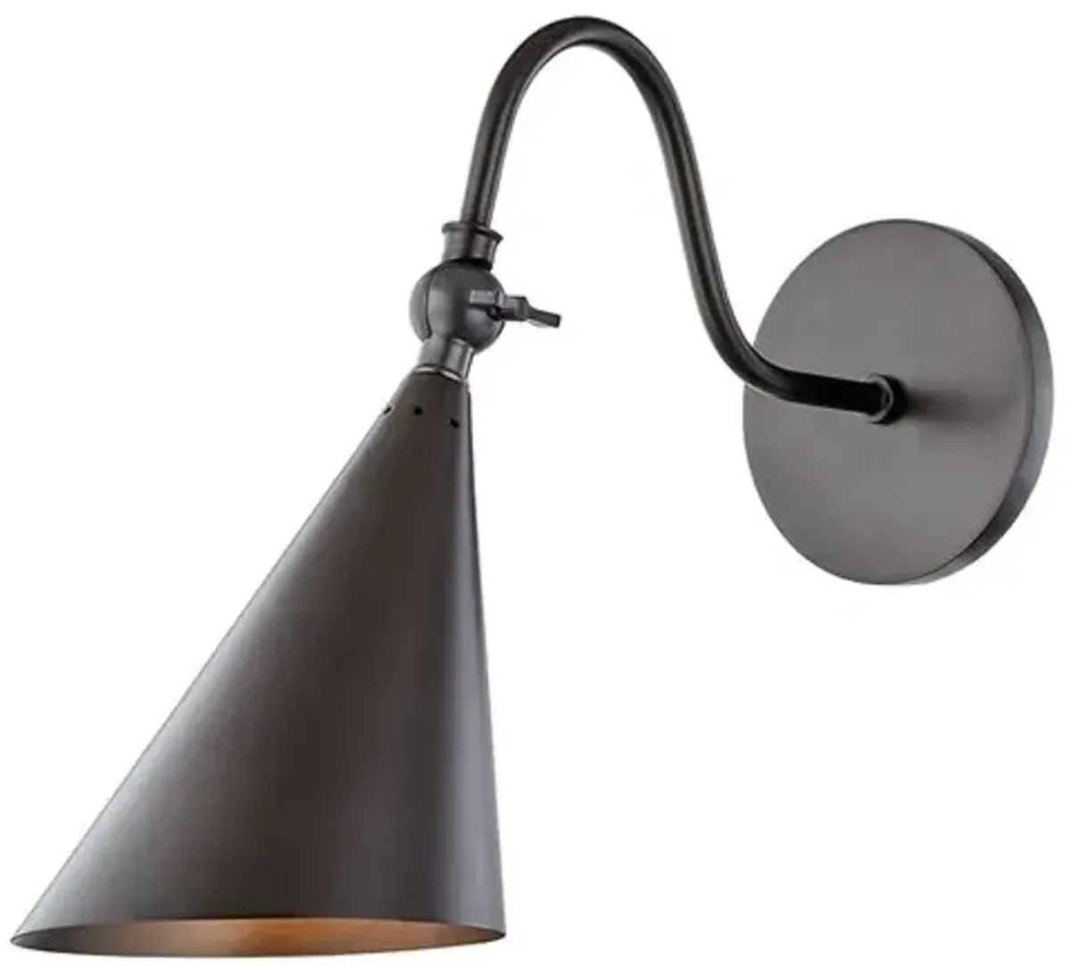 Orian Steel Wall Sconce - Brown