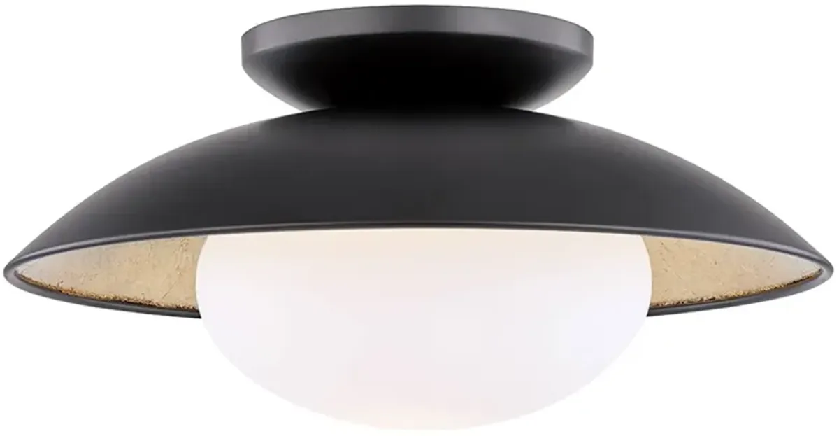 Nilo Steel Semi Flush Mount - Black