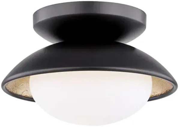 Nilo Steel Semi Flush Mount - Black