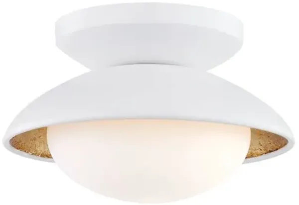 Nilo Steel Semi Flush Mount - White
