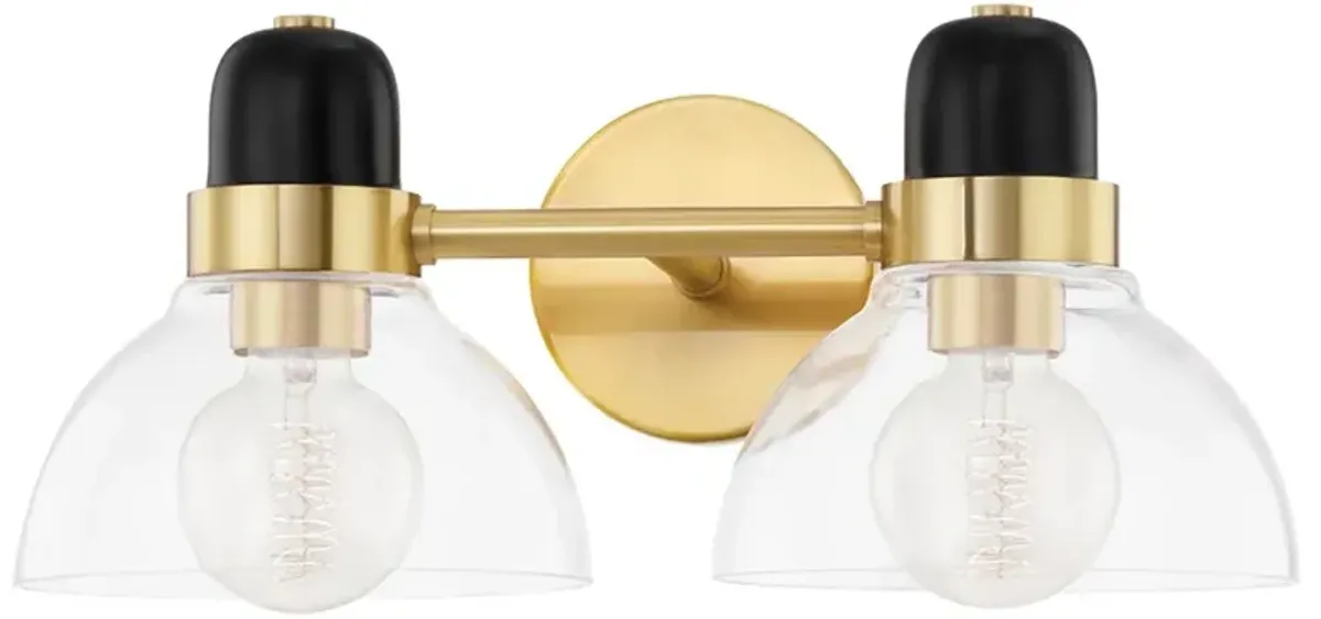 Calen Steel Vanity Wall Sconce - Gold