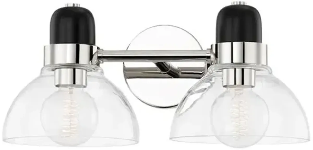 Calen Steel Vanity Wall Sconce - Silver