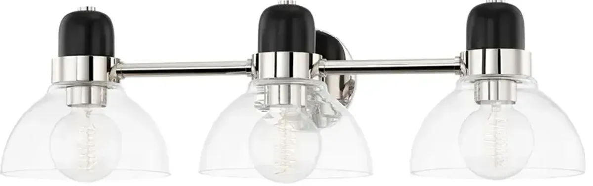 Calen Steel Vanity Wall Sconce - Silver