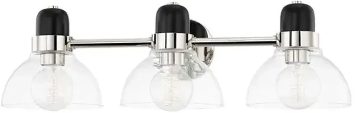 Calen Steel Vanity Wall Sconce - Silver