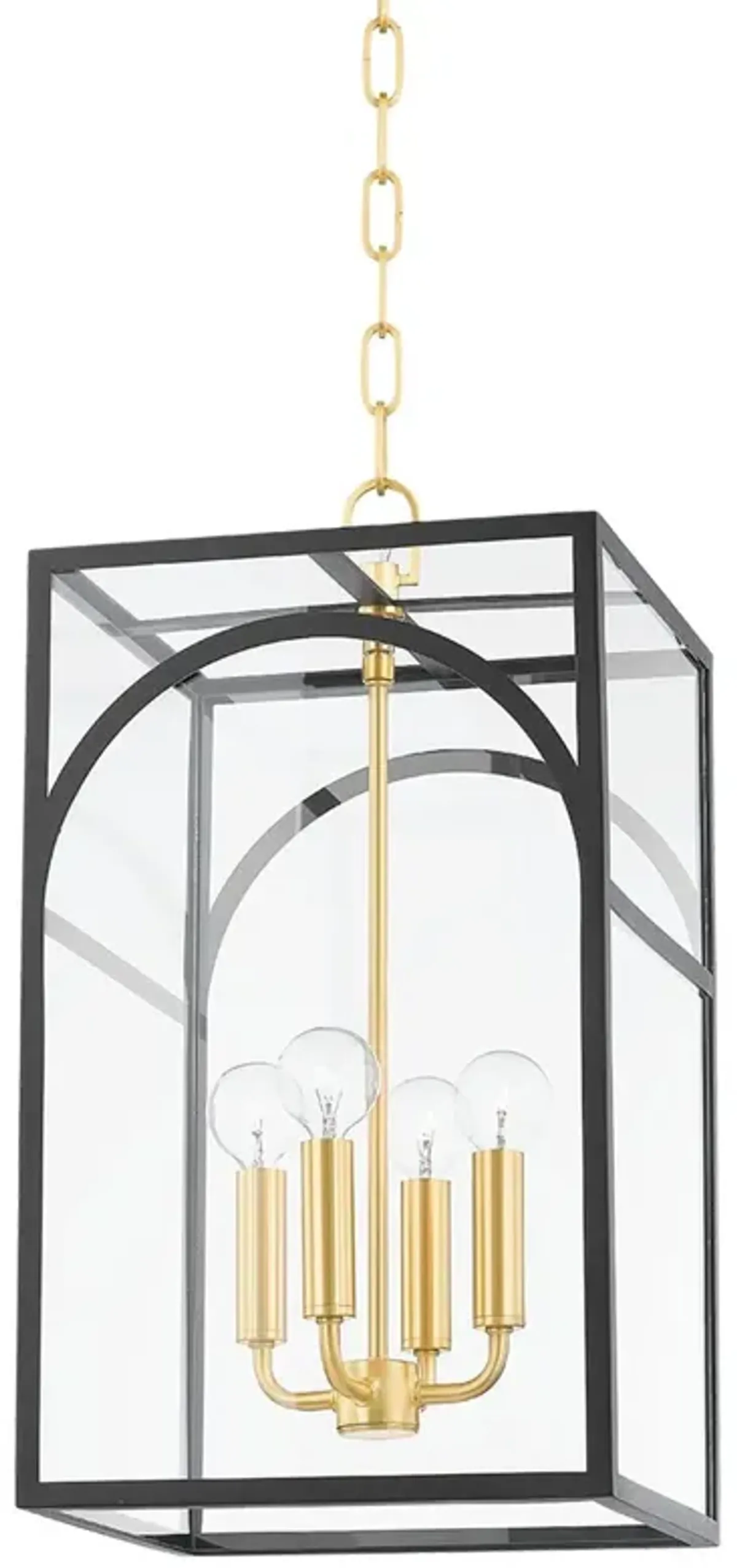 Riona Steel Pendant - Aged Brass/Textured Black