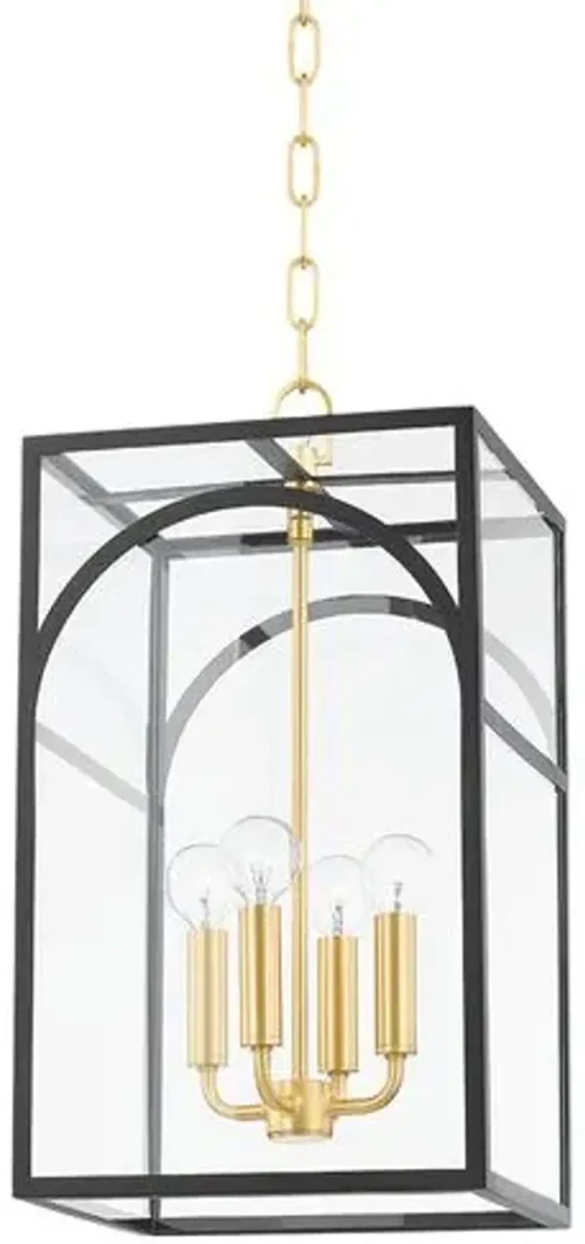 Riona Steel Pendant - Aged Brass/Textured Black