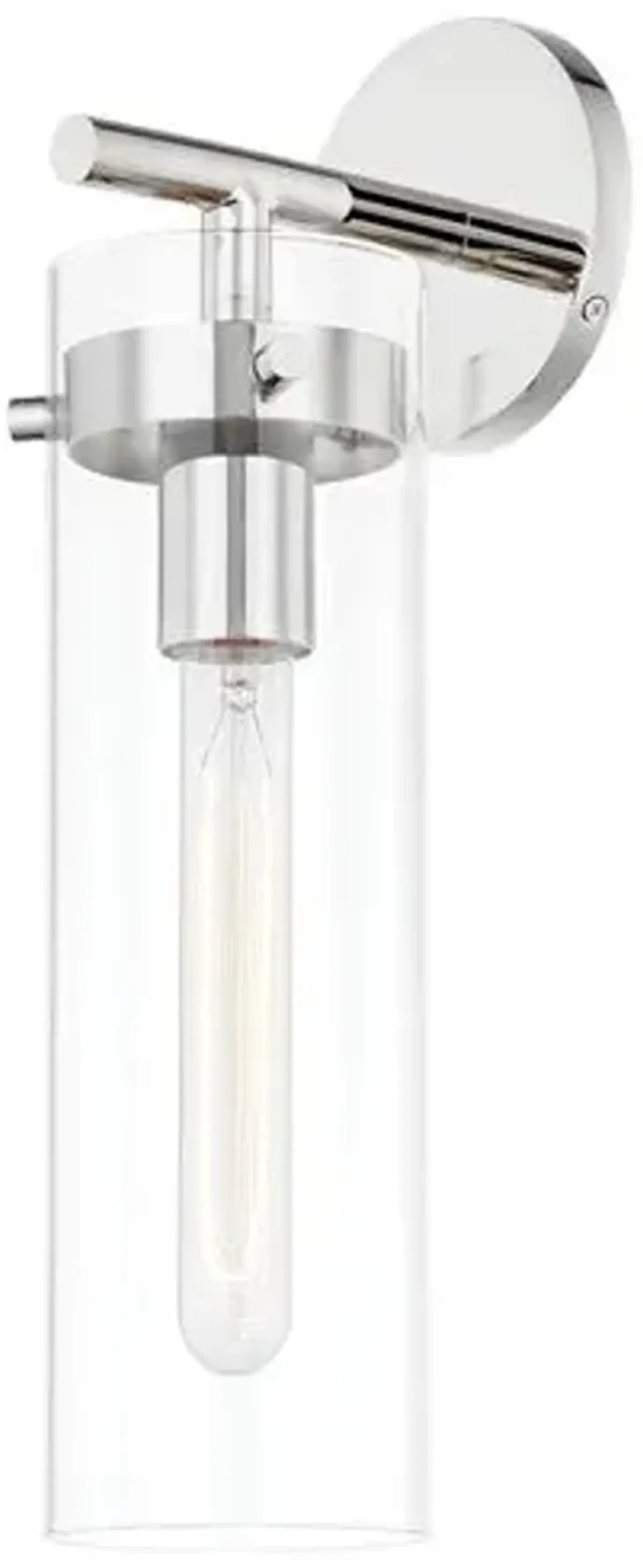 Theon Steel Wall Sconce - Silver