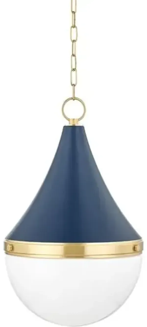 Malika Steel Pendant - Blue