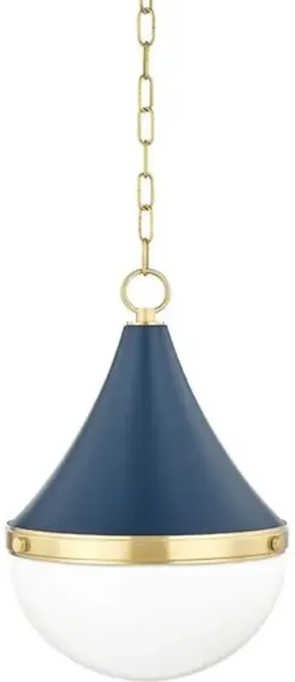 Malika Steel Pendant - Blue