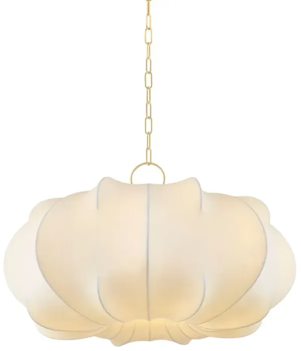 Emmerine Cloud Pendant - Aged Brass/White - Gold